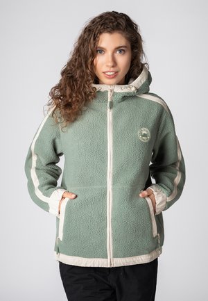 Sublevel MIT KONTRASTSTREIFEN - Fleecejacke - middle-green