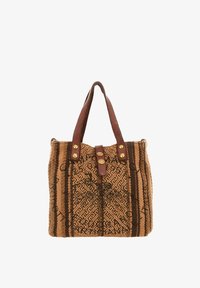 Selezionato, righe marroni t cognac st nera