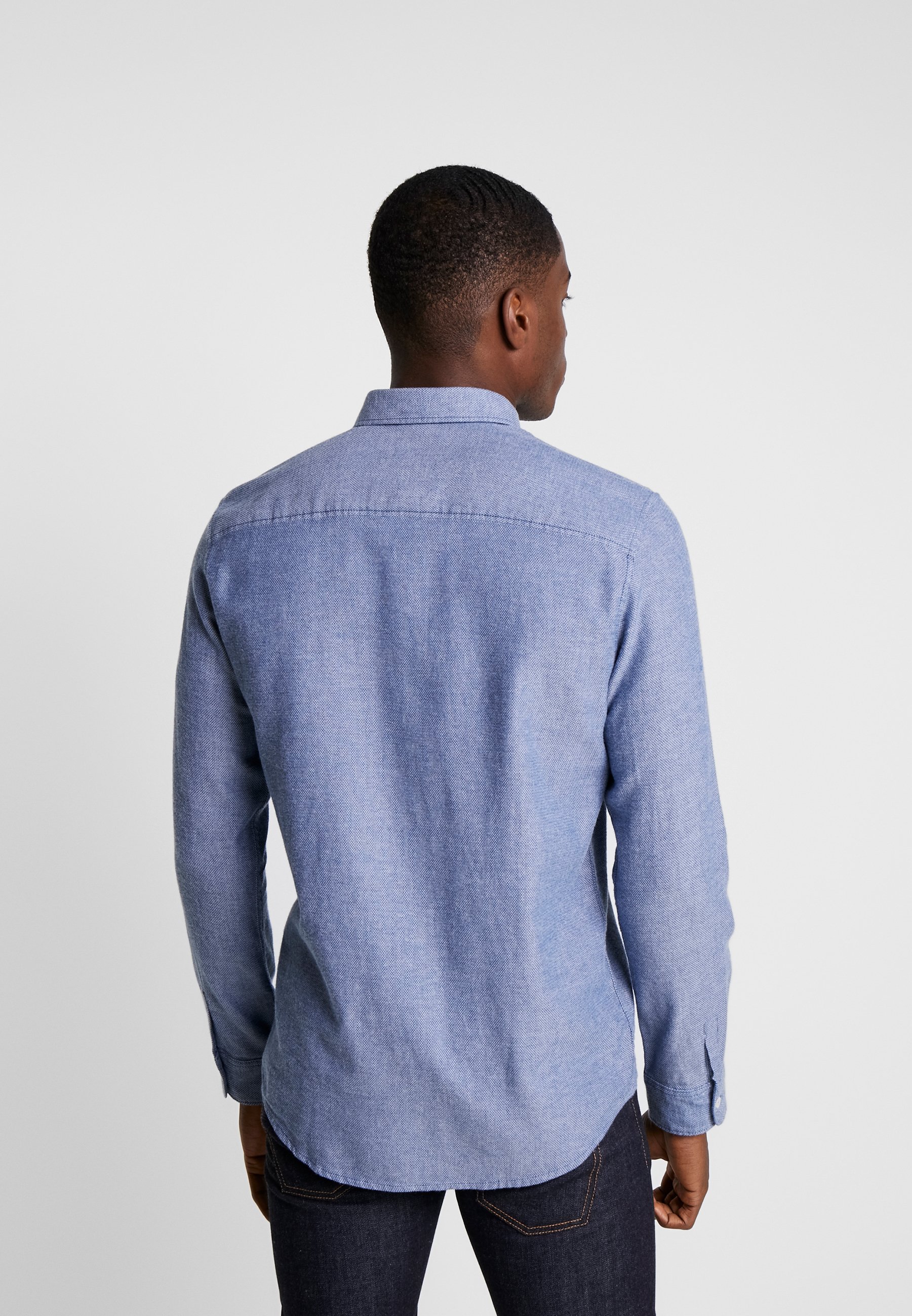TOM TAILOR RAY COSY DOBBY STRUCTURE REGULAR FIT Skjorte TOM TAILOR DOBBY - Skjorte - white / structure blue