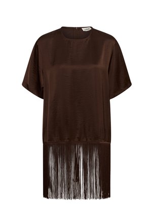 Soaked in Luxury, SLVERONA FRINGE - Blouse - chocolate brown