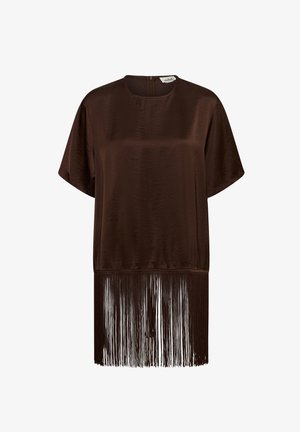 Soaked in Luxury, SLVERONA FRINGE - Blouse - chocolate brown