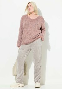 Ulla Popken ELASTIC WAIST - Kalhoty - pebble gray