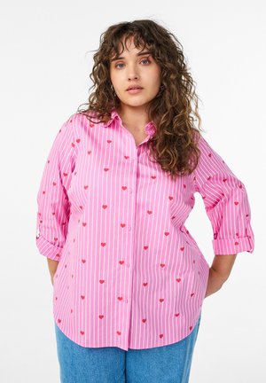 MIT STREIFEN UND HERZEN - Blúzka so zapínaním na gombíky - p stripe w hearts