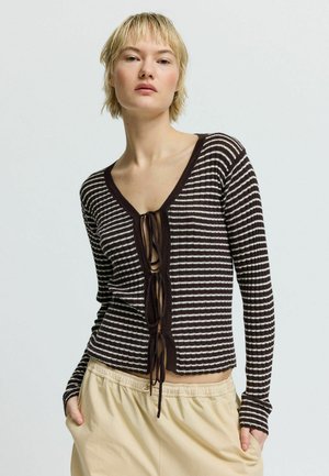 FINNLEYRS  - Neuletakki - brown stripe