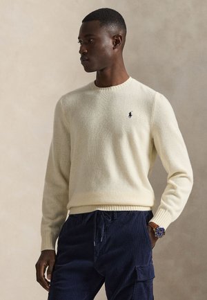 WOOL-CASHMERE CREWNECK SWEATER - Maglione - andover cream
