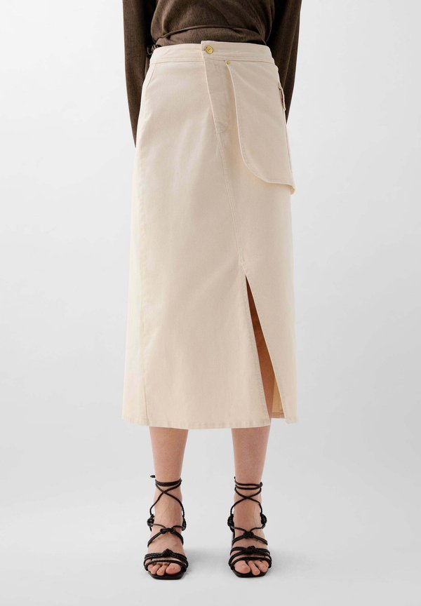 POCKET - Jeansrock - ecru