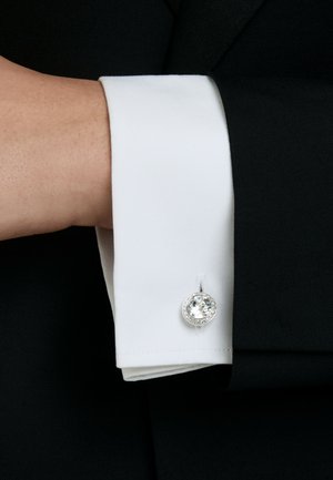 Swarovski, UNA ANGELIC CUFFLINKS, ROUND CUT, WHITE, RHODIUM PLATED - Gemelli - white