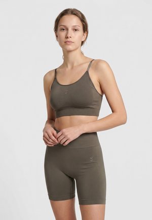 Hummel HUMMEL HMLFLOW PADDED BRA - Brassières de sport à maintien léger - major brown