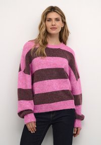 Culture KIMMY - Pulover - pink violet melange stripe