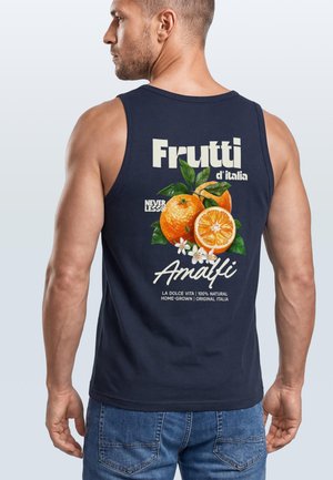 Neverless, TANKTOP HERREN MIT GRAFIK-PRINT - FRUTTI DI ITALIA - TRÄGERSHIRT - Top - navy