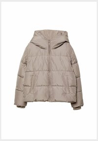 HOODED PUFFER - Vinterjakker - mottled light brown