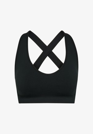 Hummel, HIIT SEAMLESS V SHAPE PADDED - Sport-BH mit starker Stützkraft - black