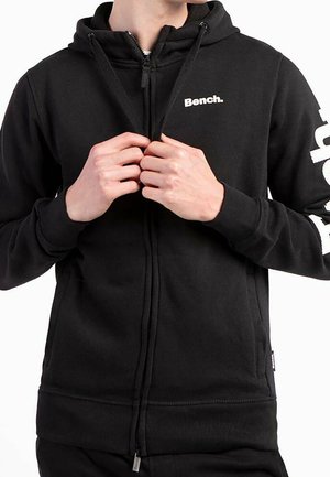 Felpa con zip - black