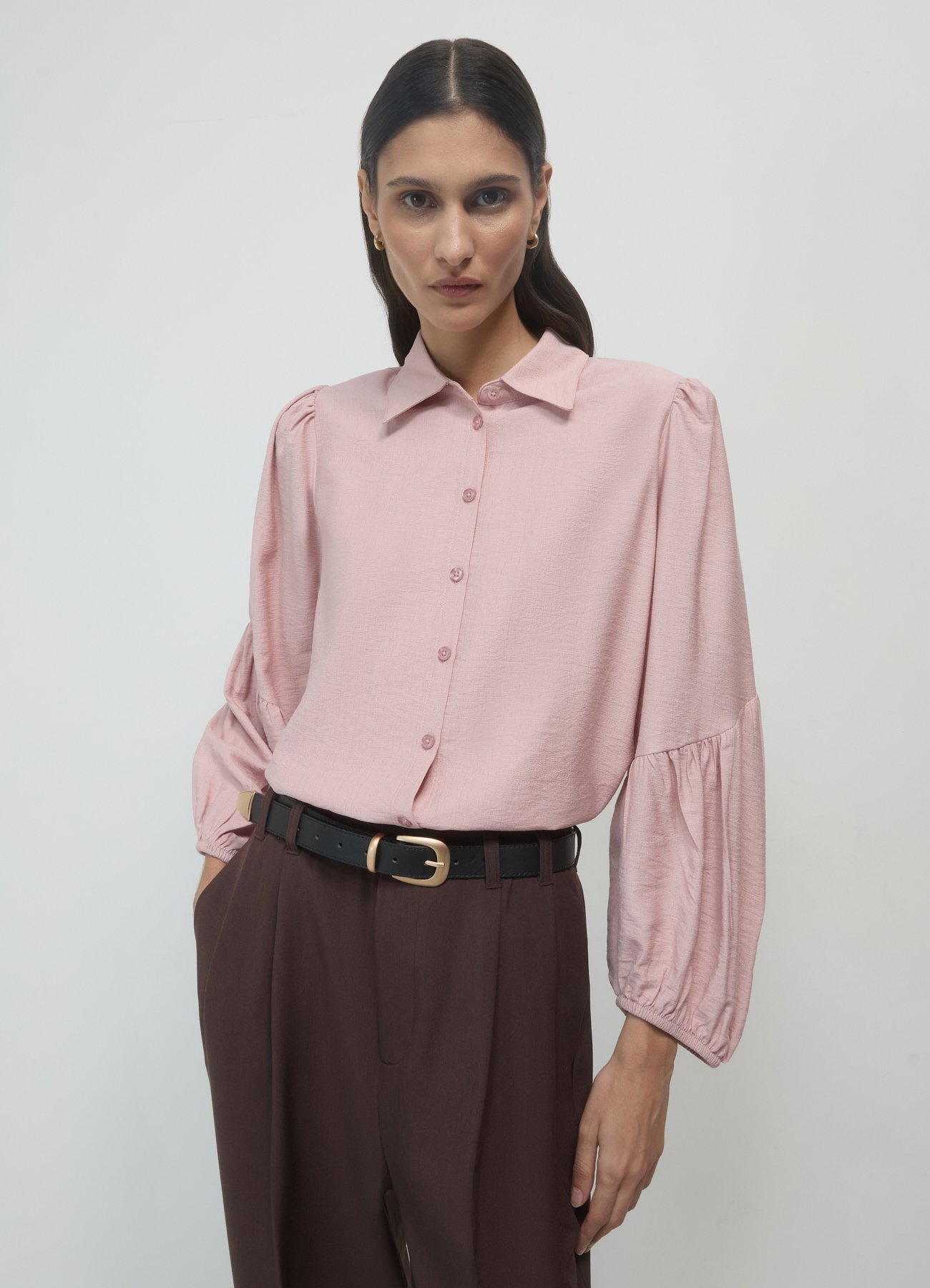 Gildan Camicia Uomo A Maniche Lunghe | Cotone Ultra Morbido | Colore Rosa | Maglia Con Bottoni