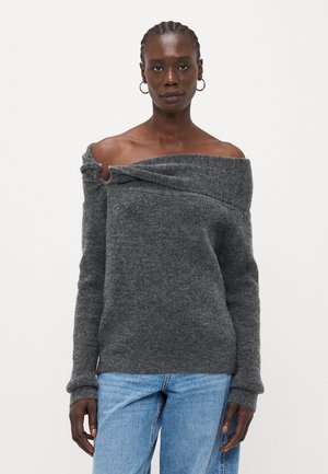 VMLOVELY OFFSHOULDER  - Pullover - medium grey melange
