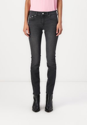 Skinny-Farkut - black denim