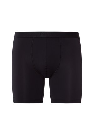 Boxer briefs neri realizzati in tessuto liscio ed elasticizzato. Presentano un cinturino elastico marchiato morbido e un design del taschino frontale supportivo.