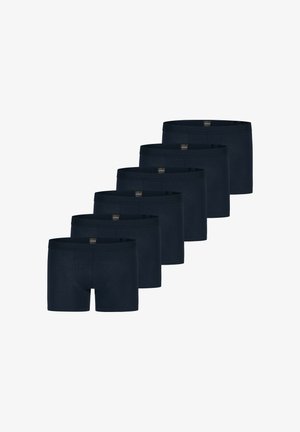 Set di sei boxer briefs blu navy realizzati in morbido cotone, con una vita elasticizzata e una tasca frontale per supporto.