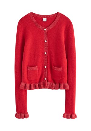 WITH FLOUNCES AND PEARL BUTTONS - Vest - dark red