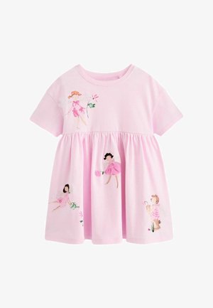 Next SHORT SLEEVE REGULAR FIT - Haljina od žerseja - pale pink