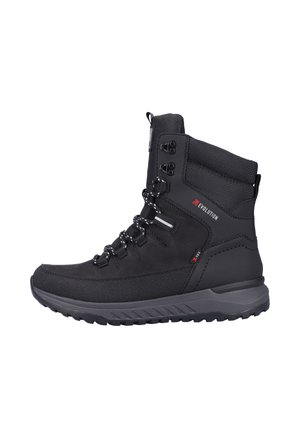 Schnürstiefelette - schwarz