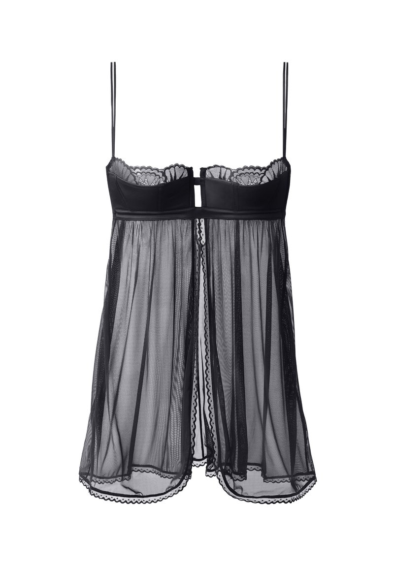 LASCANA Chemise de nuit Nuisette schwarz/noir ZALANDO