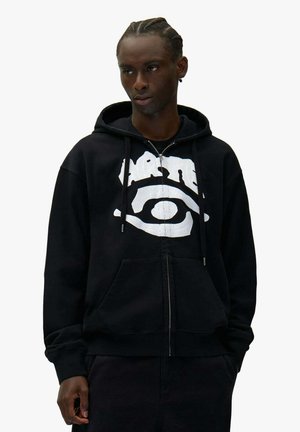 Felpa con zip - black