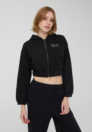 Terranova Felpa con zip - nero