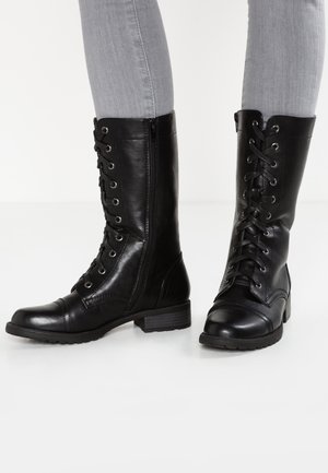 Schnürstiefel - black