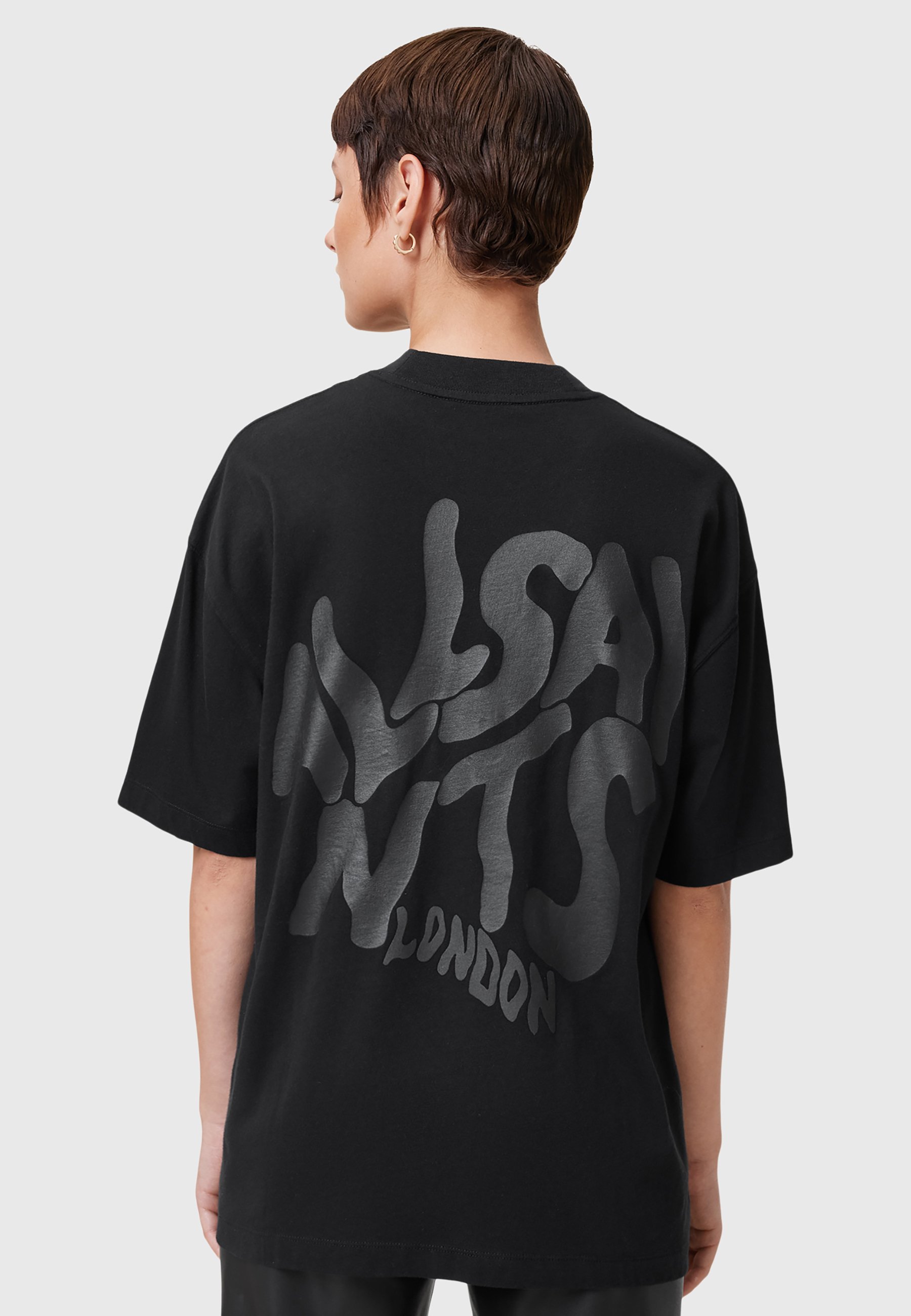 AllSaints - T-shirt z nadrukiem/czarny - Zalando.pl