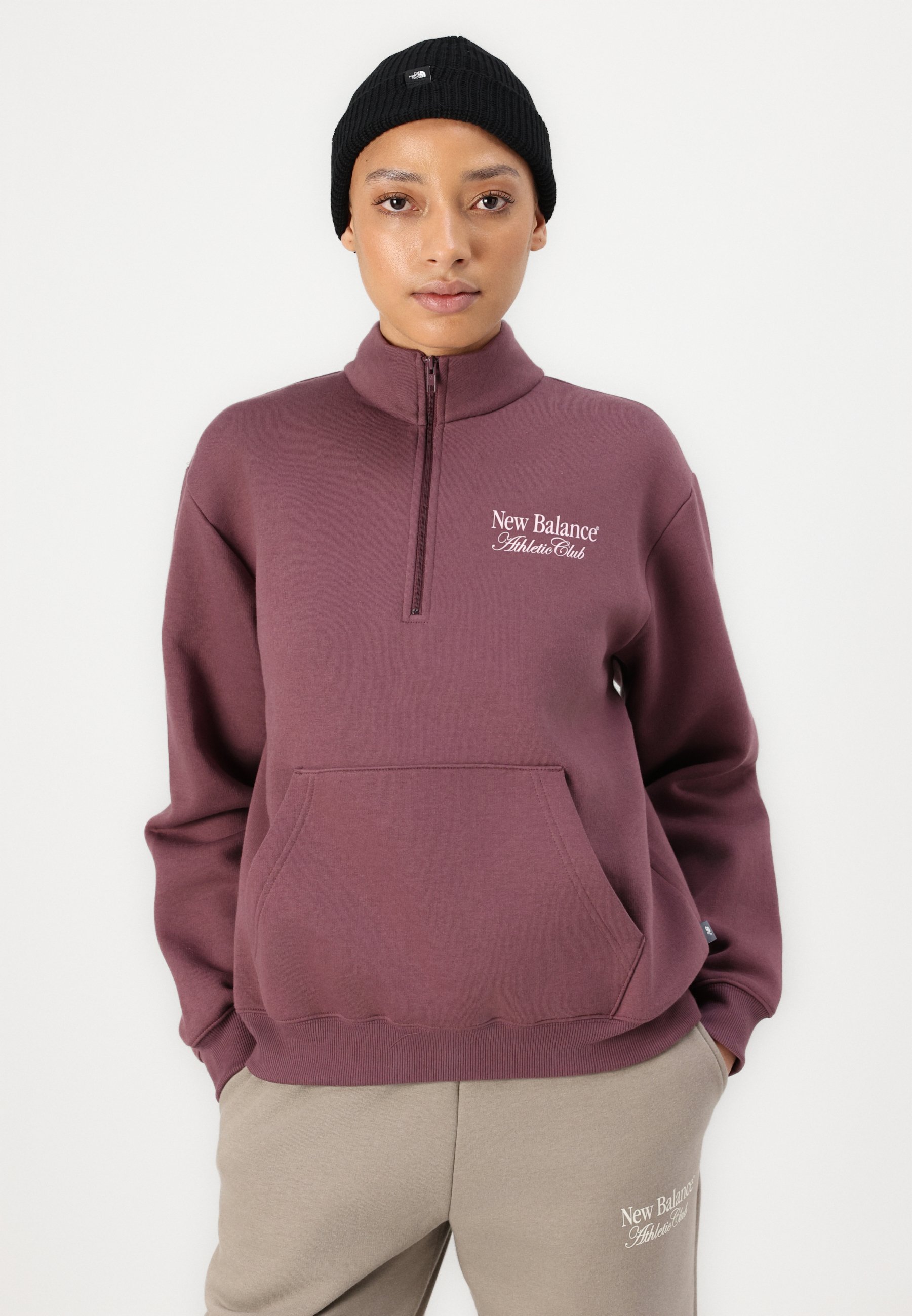 New Balance LINEAR GRAPHIC HALF ZIP - Sweatshirt - faded