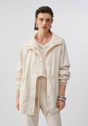 WINDPROOF WITH DRAWSTRING - Kratki kaputi - beige