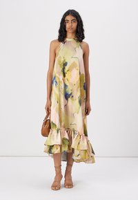 YAS YASSKYRA HALTER NECK LONG DRESS - Koktailové šaty/večierkové šaty - ecru