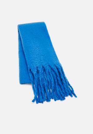 SCARF BIG FRINGE SOLID - Sjal - blue
