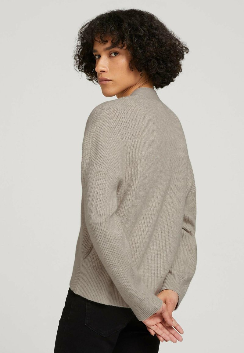 Damen Strickjacken | TOM TAILOR Strickjacke cold beige melange/taupe - CC03315 Damen Strickjacken | TOM TAILOR Strickjacke cold beige melange/taupe - CC03315