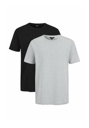 Cellbes of Sweden 2 PACK - T-shirt basic - grey melange/black