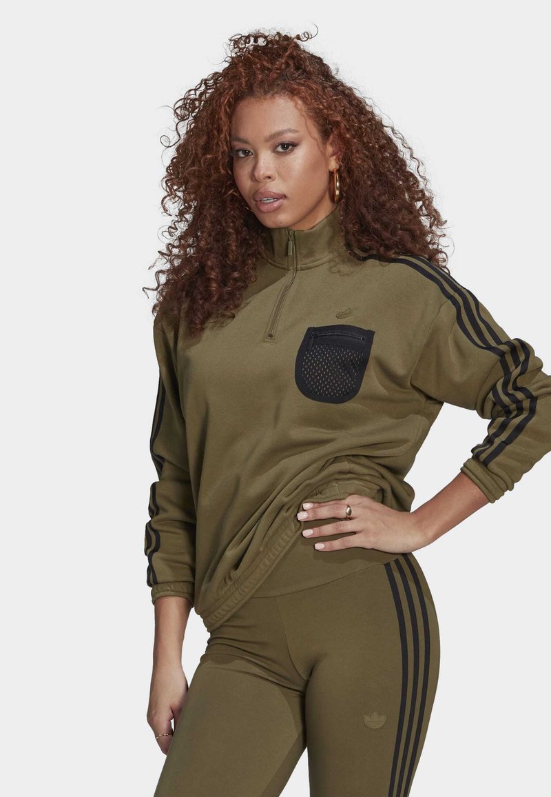 adidas Originals QUARTERZIP Sweatshirt green Zalando.co.uk