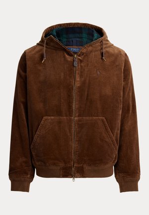 CORDUROY HOODED JACKET
 - Zip-up sweatshirt - pale russet x