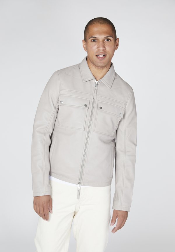 DOUBLE POCKET - Lederjacke - nacreous clouds