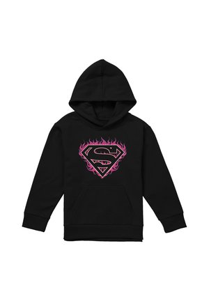 DC COMICS - SUPERMAN, SUPERMAN FUCHSIA FLAMES UNISEX - Kapuzenpullover - black