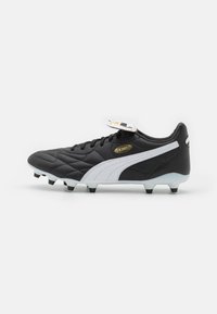 Puma - KING TOP FG/AG - Formēti futbola apavi ar radzēm - black/white/gold Miniatūras attēls 1