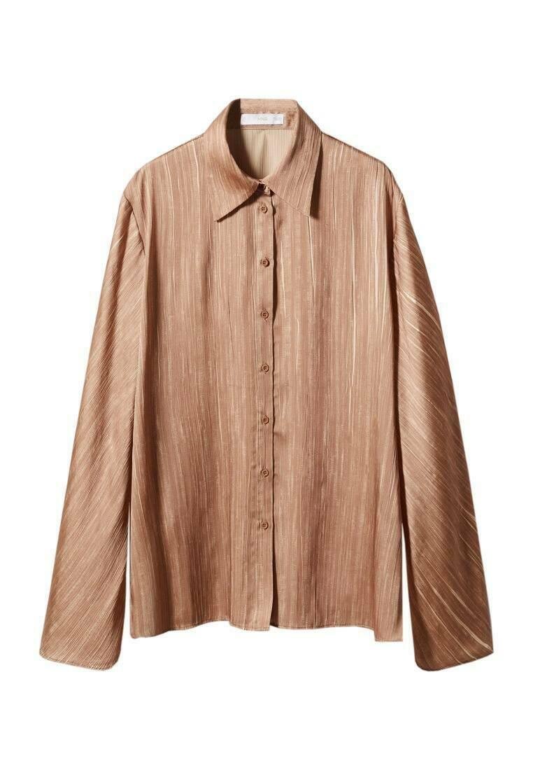 Mango Overhemdblouse bruin Mango Overhemdblouse bruin