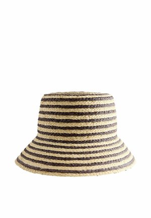 STRIPE BUCKET - Hoed - chocolate brown natural