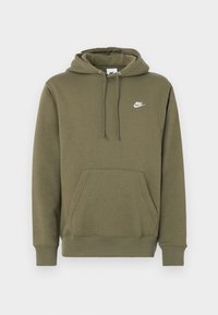 CLUB HOODIE - Ikdienas džemperis - medium olive/white