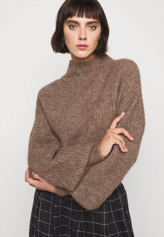 BLAKELY - Strikkegenser - brown melange