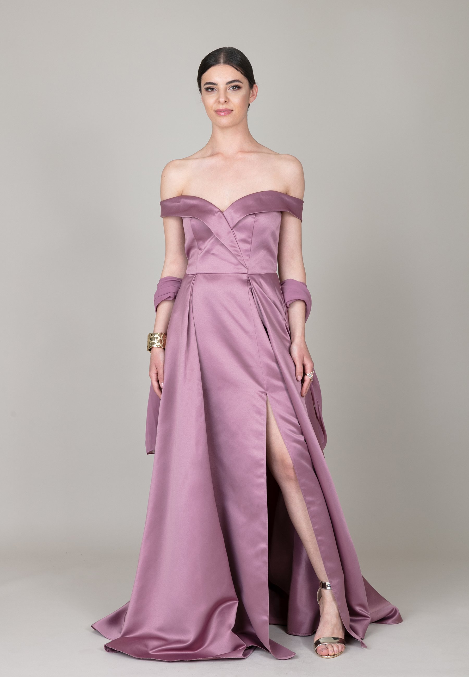 robe cocktail lilas