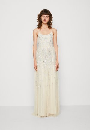 DELICATE FLORAL EMBROIDERED - Vestido de fiesta - ecru