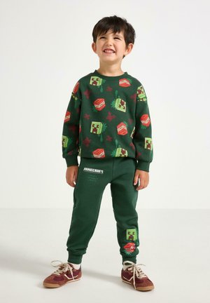 Lindex, LINDEX MINECRAFT JOGGERS LINDEX - Pantaloni sportivi - dark dusty green