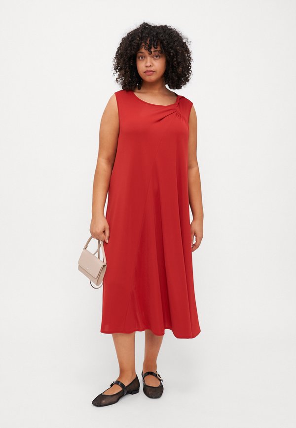 CERSON - Jersey dress - rosso scuro3
