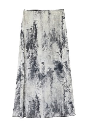 PATTERNED MIDI  - Falda acampanada - grey